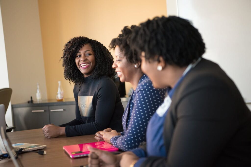 Black employee in workplace